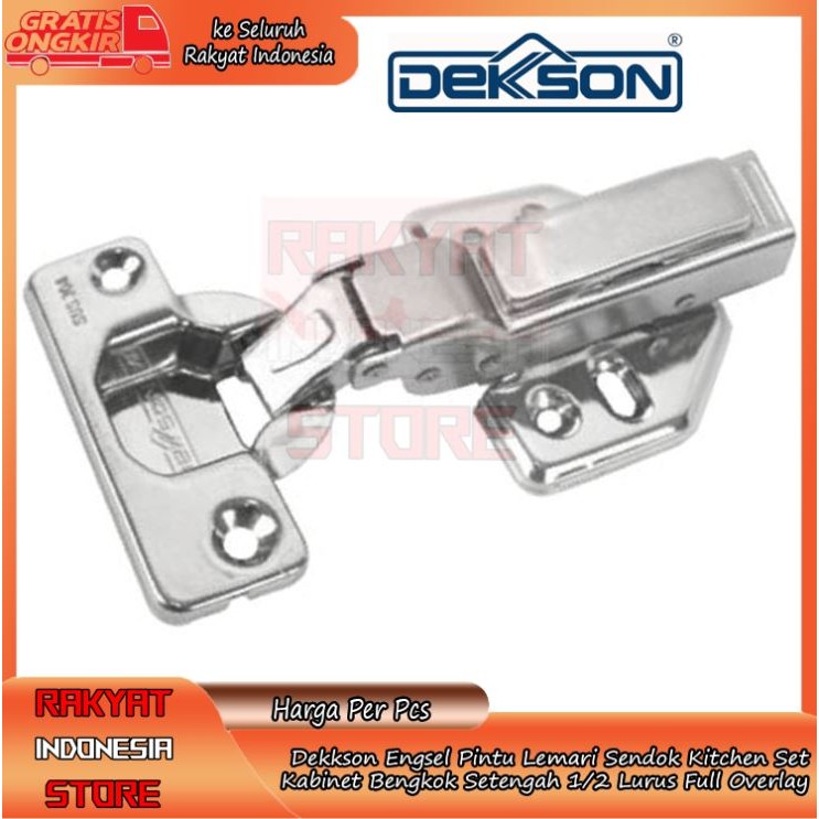 Dekkson Engsel Sendok HYD 304 ES SD 101 Half Overlay PSS Engsil Pintu Lemari Kitchen Set Pintu Kabin