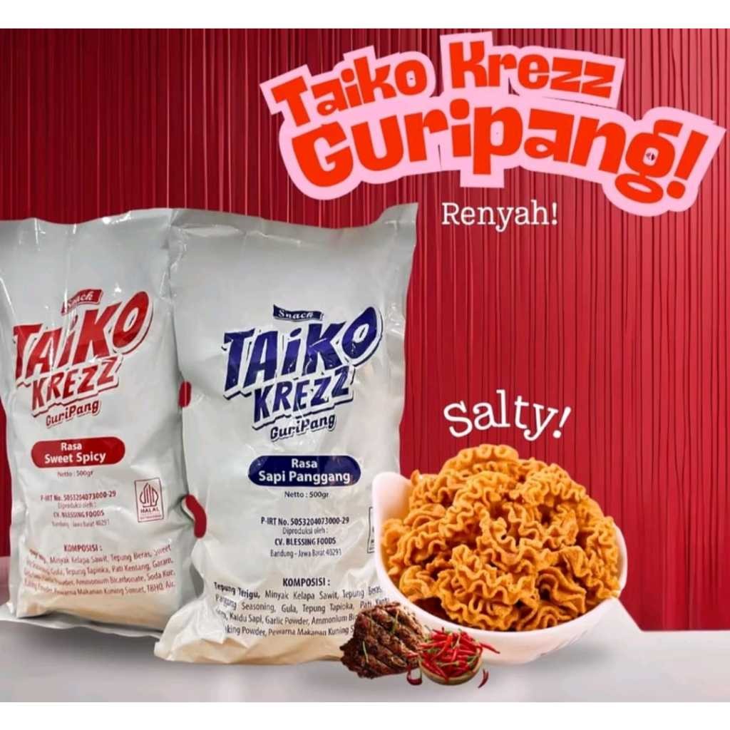 

Vanilla.storee COD - Taiko Krezz Guripang Snack 500g/1000g Jajanan Viral Taiko Camilan Ringan Parcel Lebaran