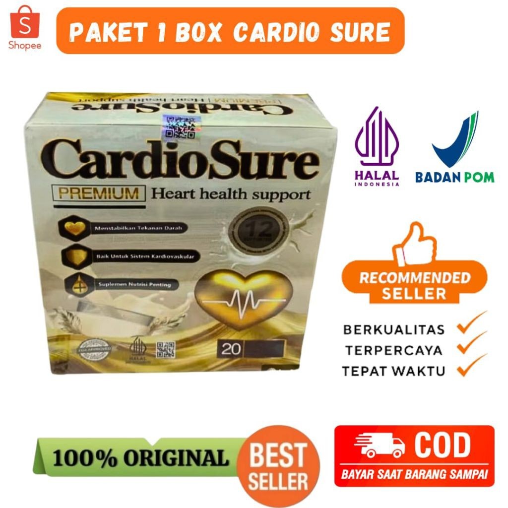 

Cardio Sure Milk Susu (100% Asli) Untuk Hipertensi Stroke dan Asam Urat Halal Bpom