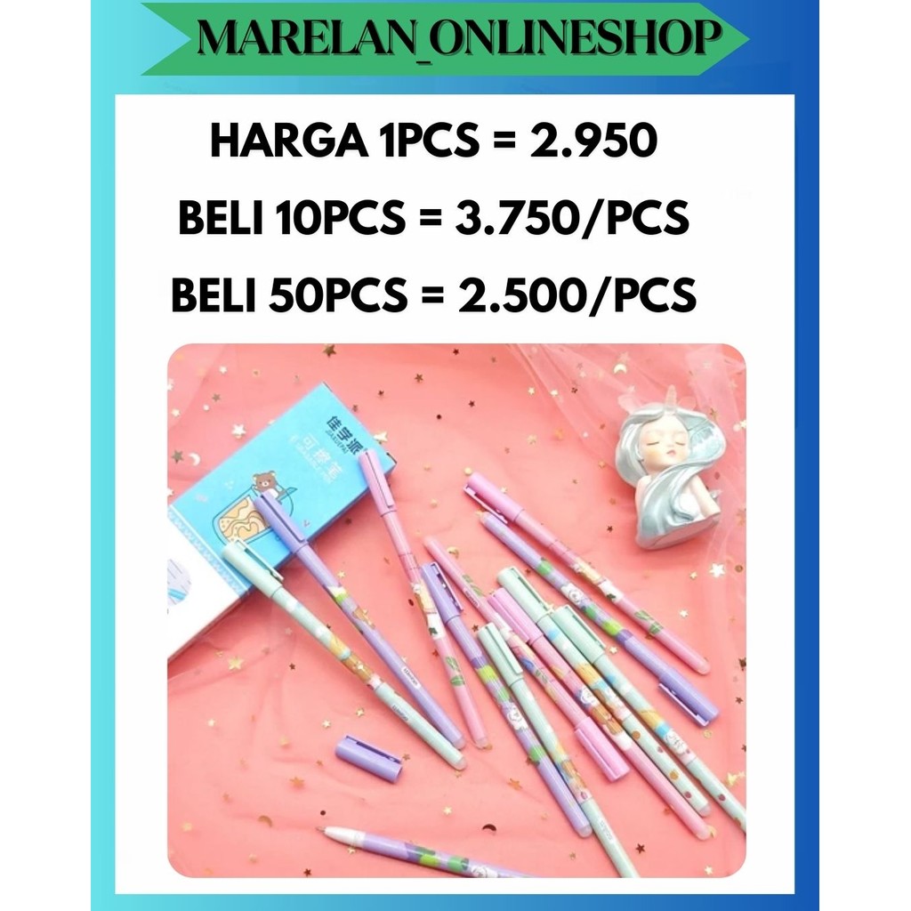 

MOS ERASABLE PEN / PENA BISA DIHAPUS / MAGIC PEN / PULPEN BOLPOIN SOUVENIR ANAK