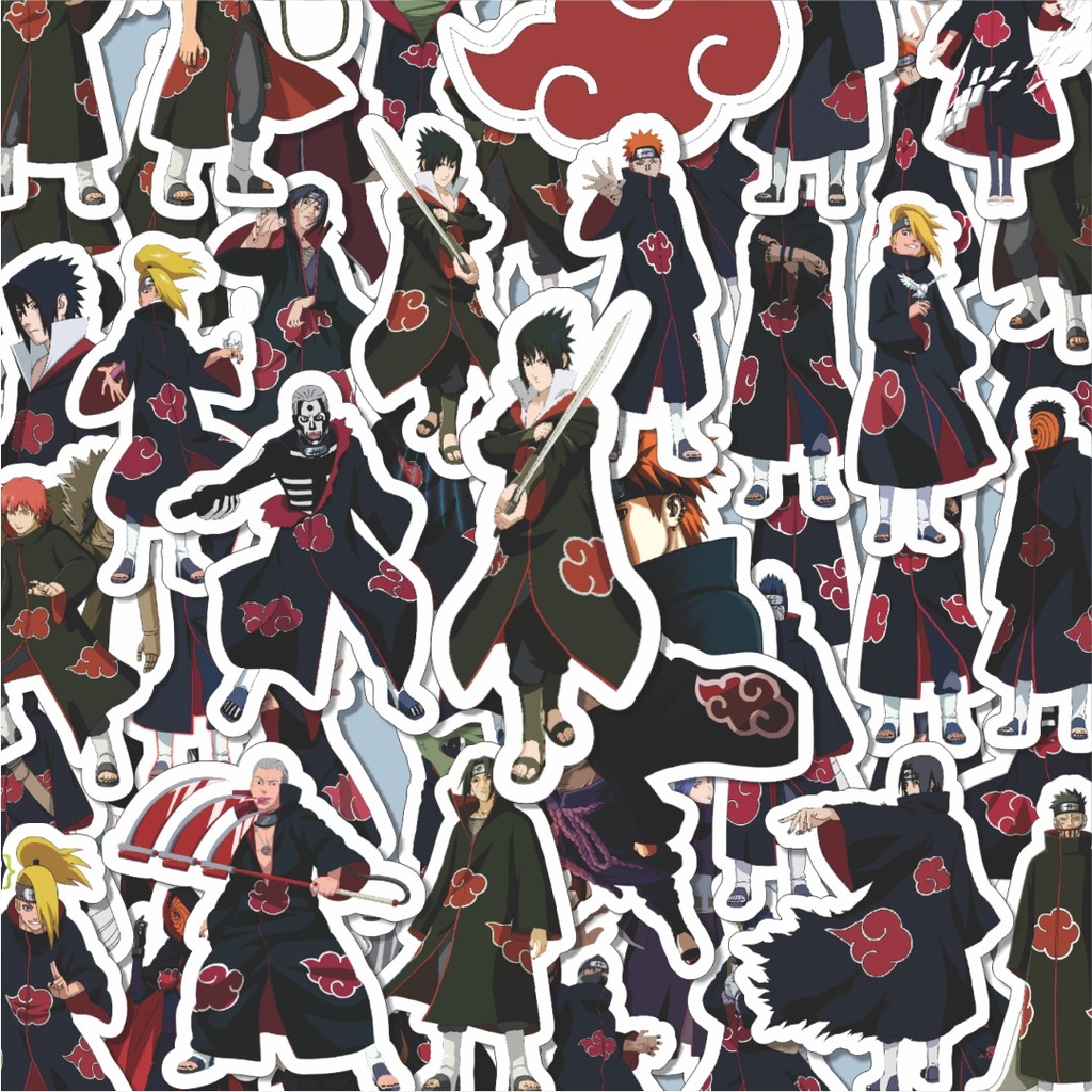 

100PCS Lucu Stiker Anime Series Naruto Character Akatsuki Stiker Aesthetic Stiker Anti Air Stikers Berperekat Waterproof sticker decal buat Motor Helm Buku Journal Koper Casing HP Laptop Botol Minum Hadiah anak