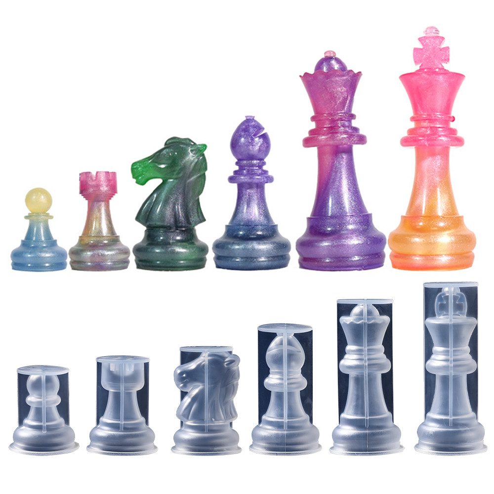 

3D International Chess Silicone Mold Epoxy Resin Casting Mold For DIY Art Craft Making Supplies Home Decoration Ornaments Crafts