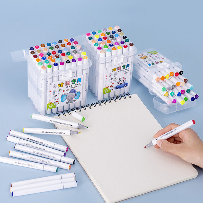

Water-based Marker Pens Are Washable and Have Bright Colors They Are Stationery for Learning Drawing and Marking