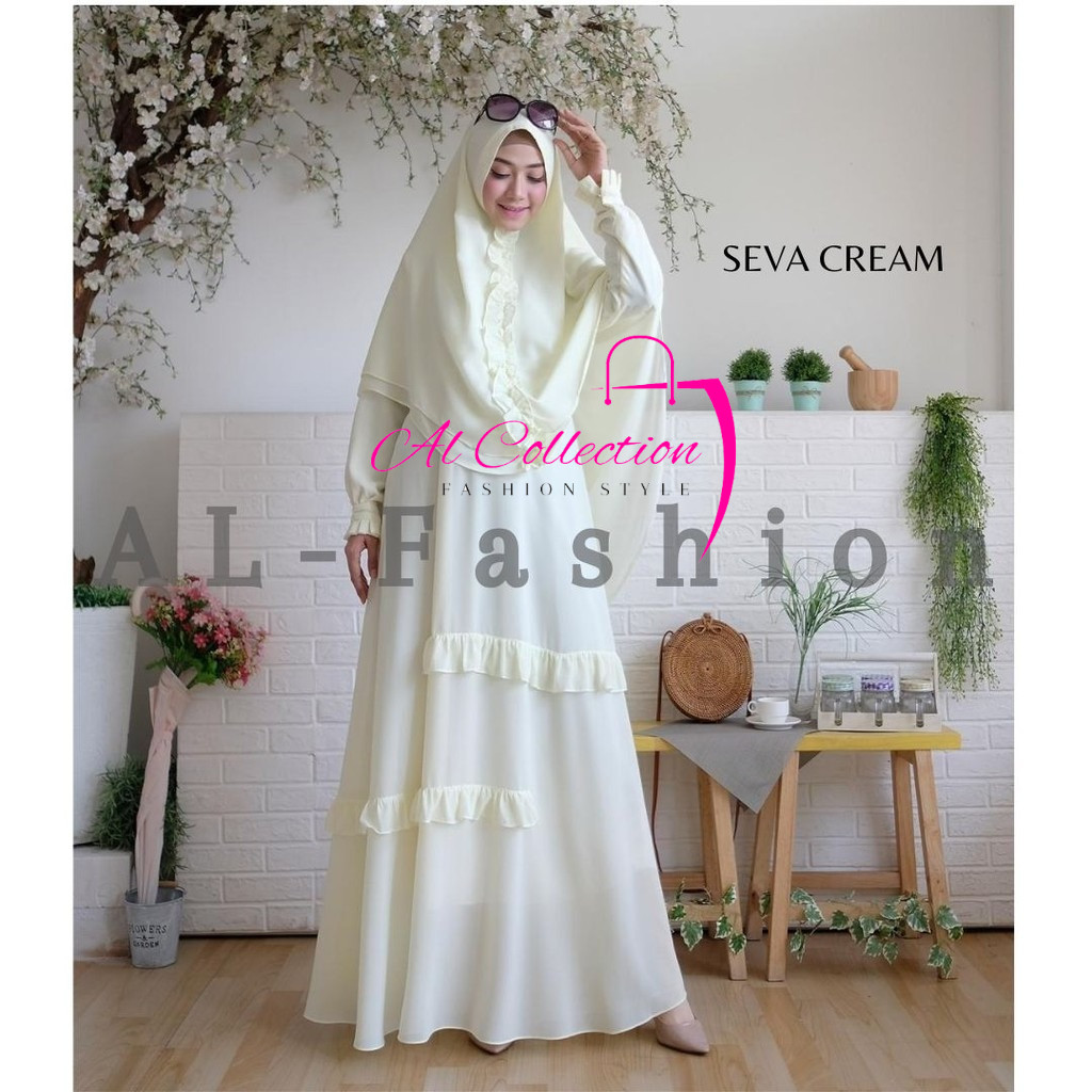 AL TERMURAH - gamis SEVA+KHIMAR - gamis syari - gamis wanita - gamis ceruti - gamis muslim - gamis s