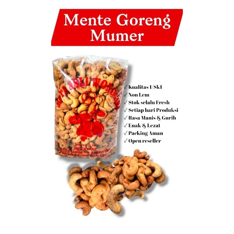 

Mente Goreng Utuh 1 kg Mumer Enak renyah.