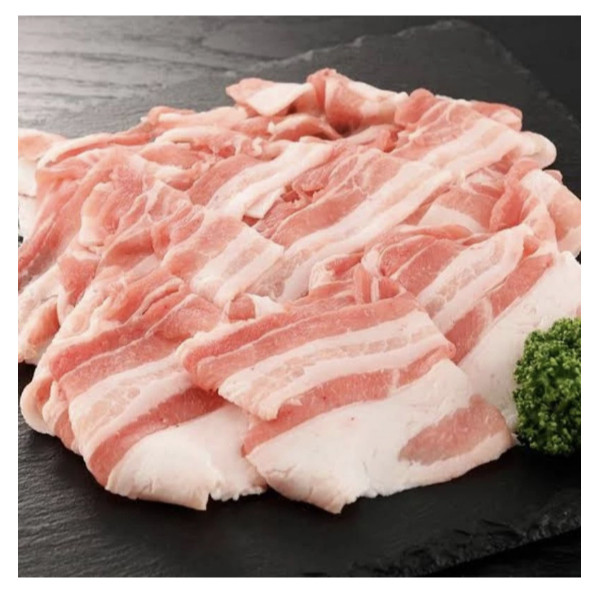 

Pork Belly Slice 500 gram / Samcan Tipis / Dwaeji Bulgogi 1.5mm / Daging Pork Korbeq Fresh Instan only