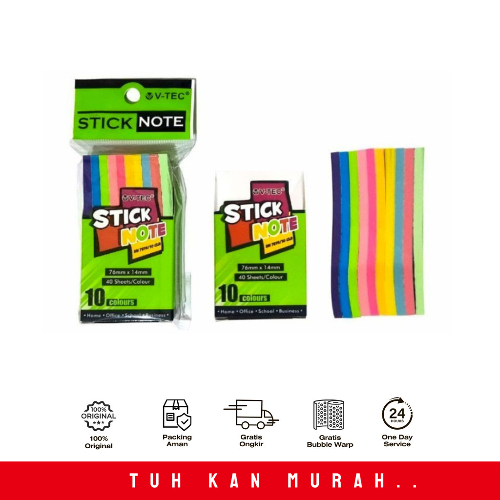 

V-TEC STICK NOTE SN 7614 10 COLOUR