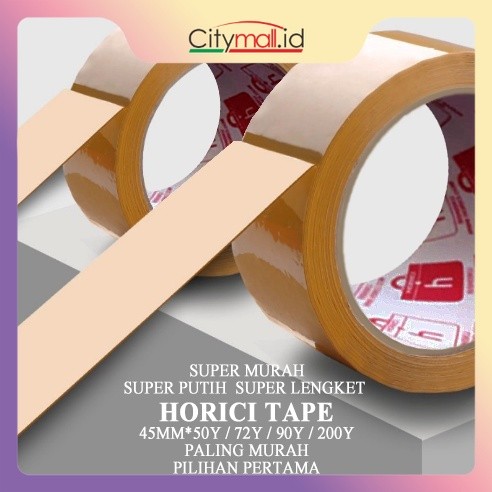 

Murah Super Clean 45mmx90Y LAKBAN BENING dan Coklat HORICI TAPE /ISOLASI