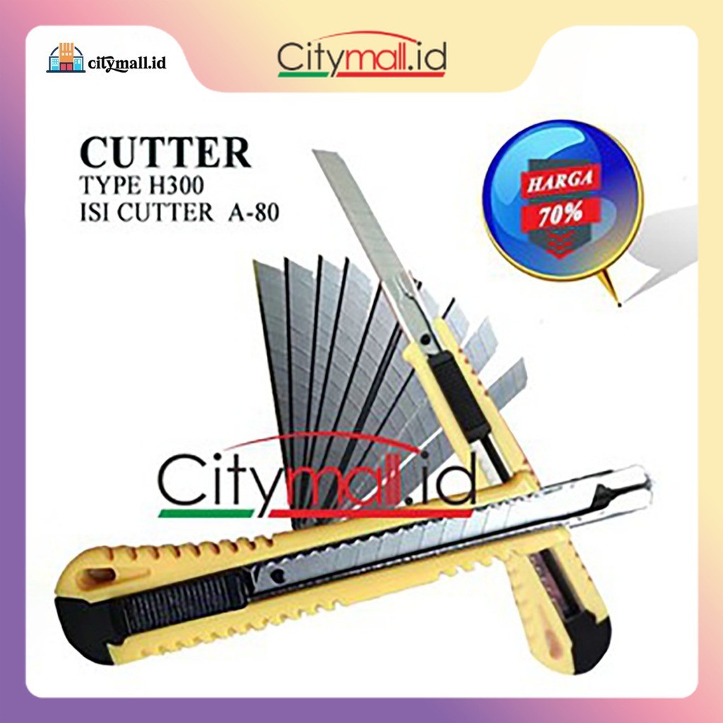 

kater 140MMx28MM kater H300 Tajam Kuat ISI Cutter A-80 Kater Pisau Cutter