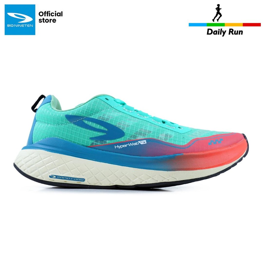 910 NINETEEN SHOES ULTRA EKIDEN HIJAU-AURORA/MERAH/HIJAU-TOSCA Running Sepatu Outdoor Outdoor