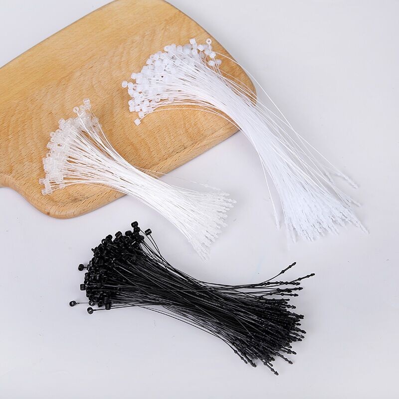 

1000PCS 3/5/7/9 Inch Transparent Black Loop Locks Plastic Snap Lock Pins Security Tag Label Tags Fasteners Garments Accessories
