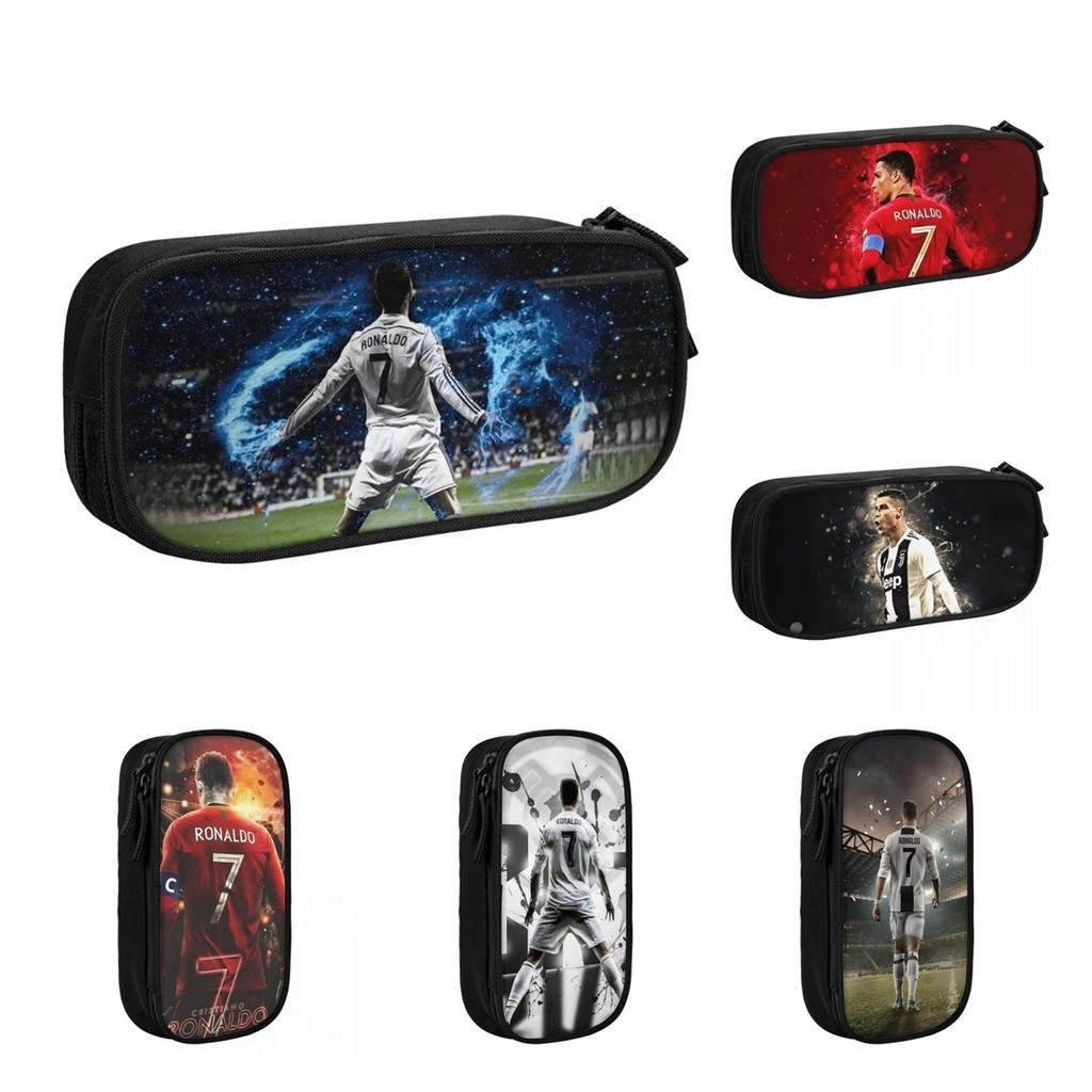 

CR7 Football Soccer Pencil Case Pencil Box Pen for Girl Boy Big Capacity Bags Students School Zipper Stationery