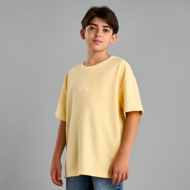 Max Fashions Atasan Anak Laki-laki Waffle Textured T-shirt