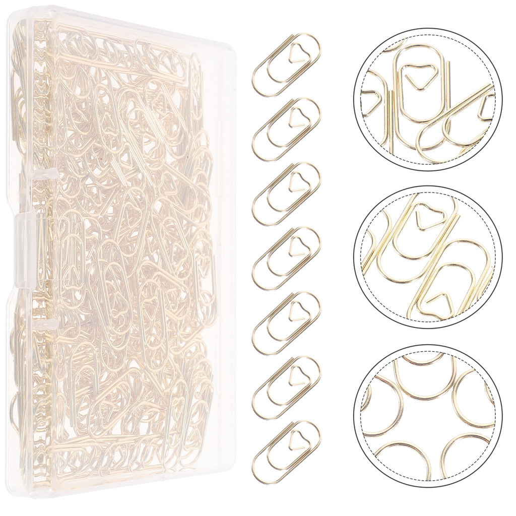 

150Pcs Mini Heart Shaped Metal Paper Clips Creative Document Clips Small Paperclips Office Binding Supplies Cute
