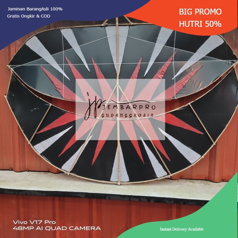 layangan gapangan pegon 1 meter motif