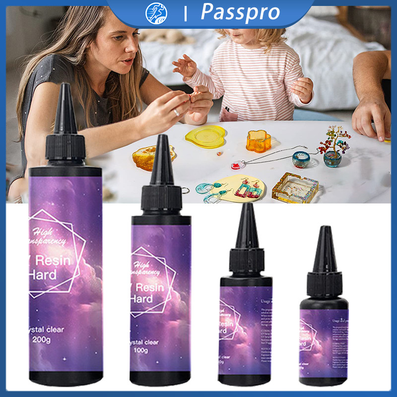 Lem Resin Bening 50/100/200g Resin Bening UV Resin Ultraviolet Untuk Craft