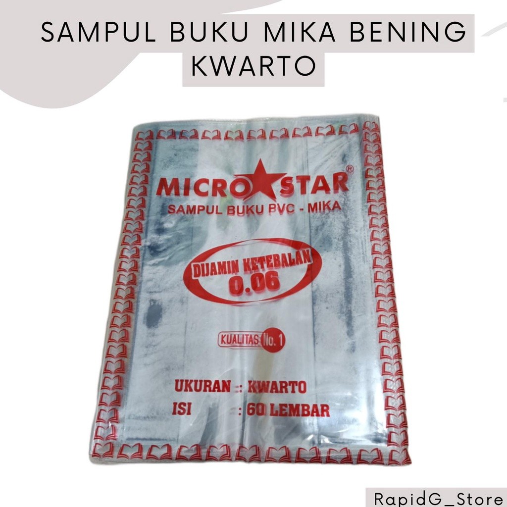 

Sampul Buku Plastik Mika Bening Ukuran Kwarto Atau Sidu Isi 10 Pcs