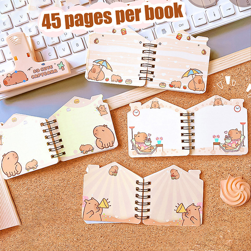 

Kawaii Stationery Office Supplies Portable Mini Notebook Cute Capybara Journal Diary School Notebooks For Kid Notepads For Notes