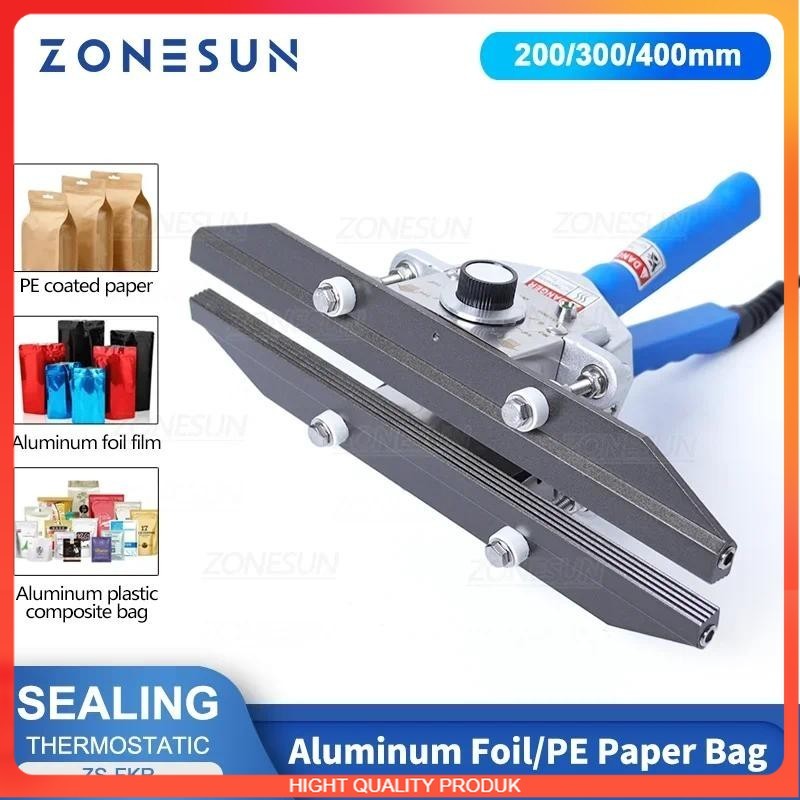 

BEST QUALITY ZONESUN sealing machine Constant Heat Handheld Sealer Sealing Machine Mylar Aluminum sealer Foil Bag sealer ZS-FKR200C