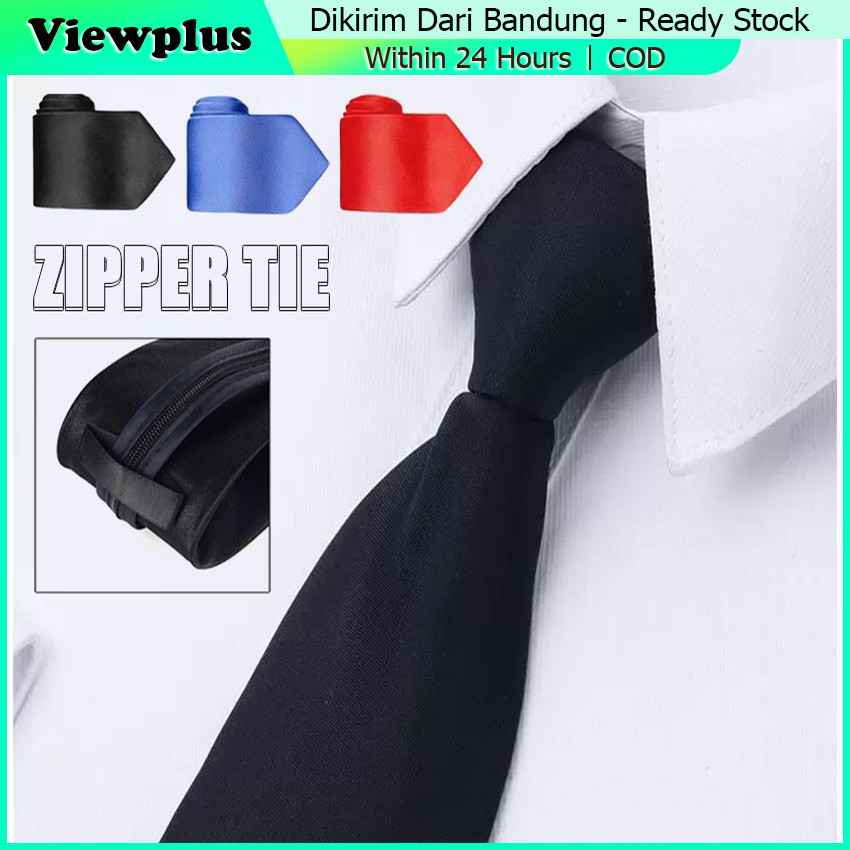 Dasi Instant Resleting Zipper Dasi pria Sleting/Zipper slim 6cm / Dasi Instan Salur Praktis Dewasa /