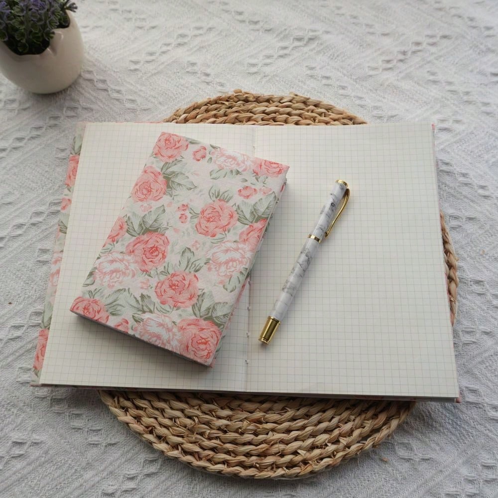 

Fromthenon 1PC A5 A6 Weeks Gorgeous Retro Rose Cloth Book Cover Planner Case Cover Shell Journal Office Stationery Supplies