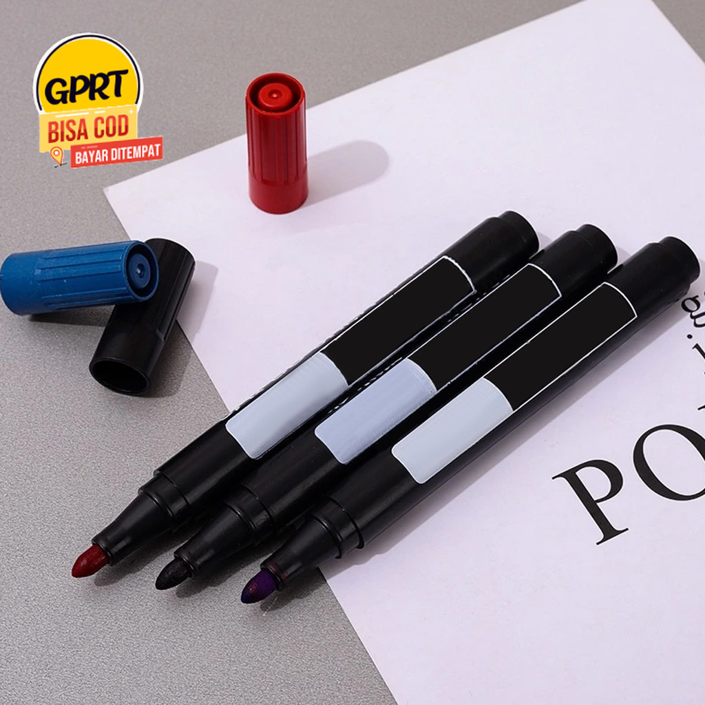 

GPRT Spidol Permanent Marker Permanen Tahan Air Spidol Cepat Kering Tinta Minyak Tidak Pudar