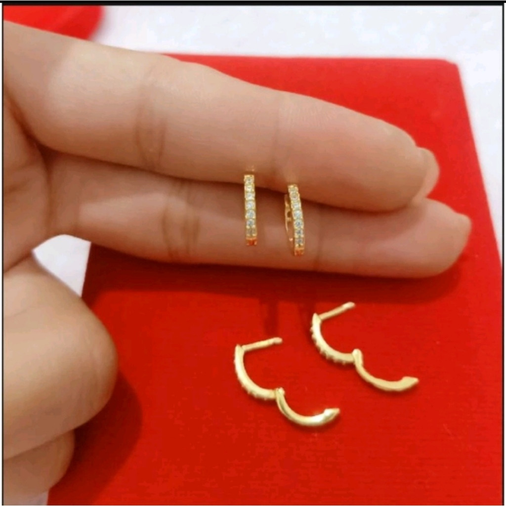 TERBARU ANTING ANAK MODE BARIS SATU, PERHIASAN FASHION WANITA TITANIUM ANTI KARAT ELEGAN Premium Qua