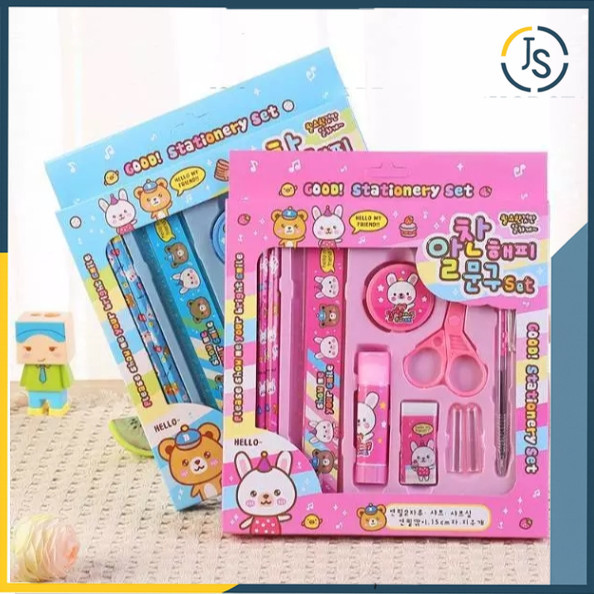 

JS Paket Alat Tulis set 8in1 Stationery Set Study Set Anak Karakter Set Alat Tulis Anak TK