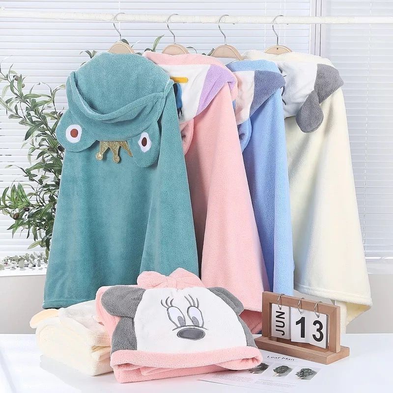 Handuk Ponco Double Fleece Selimut Anak 70x140cm PREMIUM QUALITY