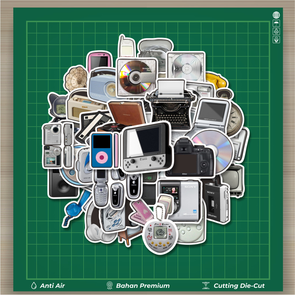 

HOT 50 PCS STIKER Stiker Seri Perangkat Teknologi Vintage Mix 1 Stiker Fashion Cars Decal Dingin Kartu Album Custom Vinyl Anti Air- Sticker Aesthetic Buku Journal Koper Casing HP Tablet Laptop Helm Motor Botol Minum