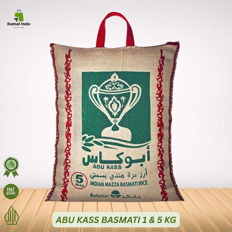 Beras Abu kass 5kg & 1kg– Premium Basmati Rice dari Arab Saudi From Kamal Indo