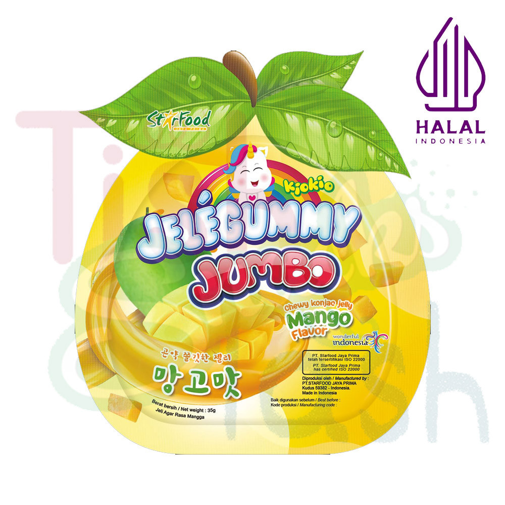 

Kiokio Jelegummy Jumbo Mango 35gr Jelly Food Makanan Jeli Puding Pudding Chewy Konjac GROSIR