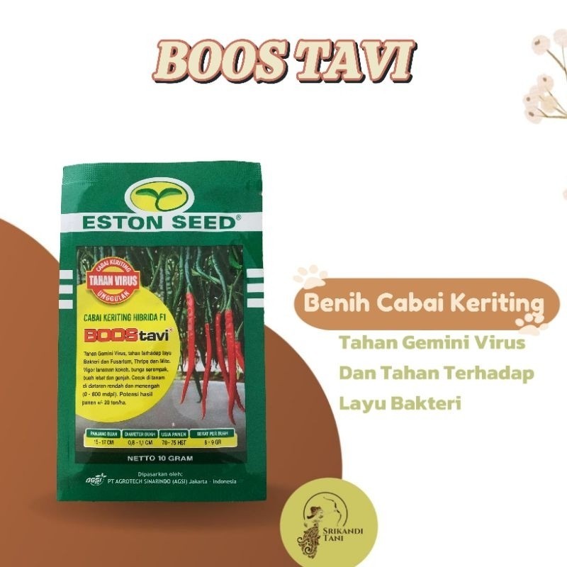 CMK Boos Tavi F1 Cabe Kriting Boos Tavi Tahan Virus Kemasan 10gr Original Pabrik