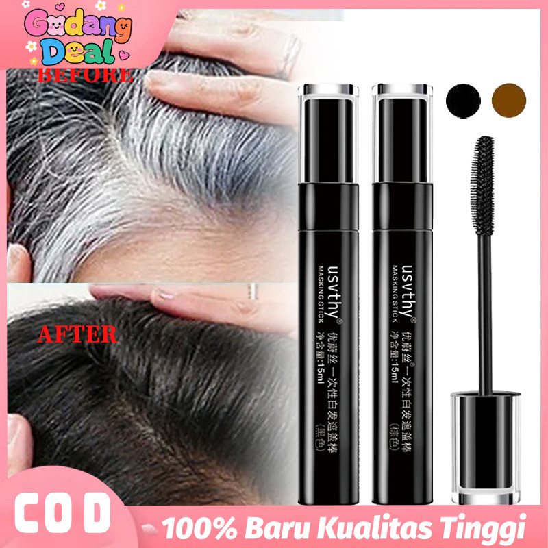 Pen Warna Rambut Pen Tanpa Air Berus Warna Rambut Temporan Menutupi Rambut Putih Pen Cat Rambut