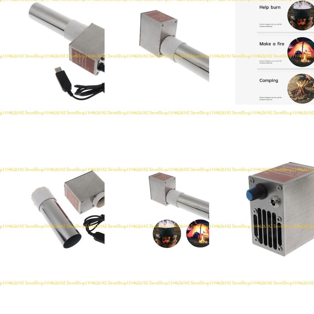 Q2Q4 USB Fan BBQ Air Blower Adjust Speed Dual-Fan Camping Grill Blower