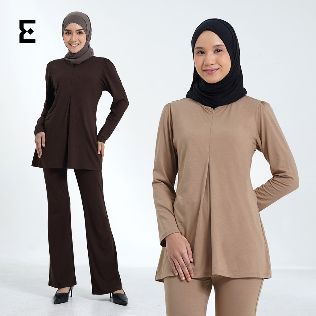 Eraya - Deya Set/Setelan Baju Muslim/Atasan Bawahan Basic Set Wanita - EST017