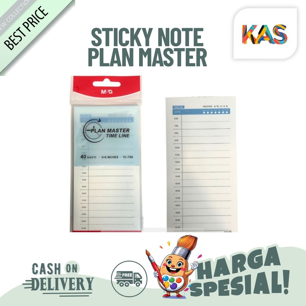 

Sticky Note M&G Plan Master Time Line #AS36B102 40 Sheet YS-700 Alat Sekolah & Kantorr