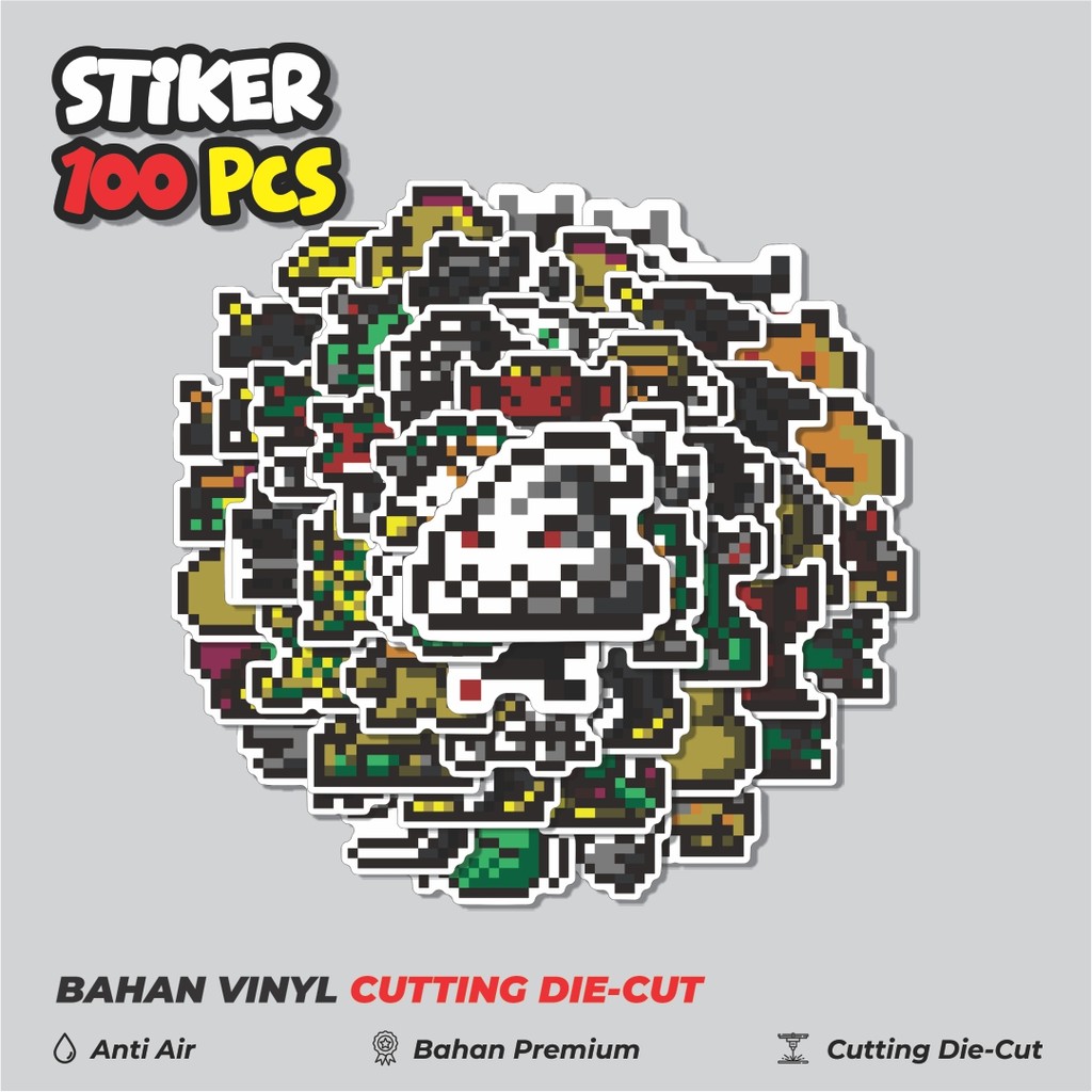 

Terbaru! 50 pcs Stiker Pixel Digimon V30 Dekorasi Lucu Kreatif untuk Notebook, Skateboard, HP