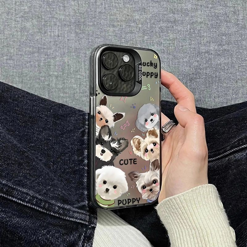 Casing Samsung 6 ekor anjing kecil yang lucu untuk A02S A03S CORE A04S A04E A05S A10S A11 A12 A13 A1