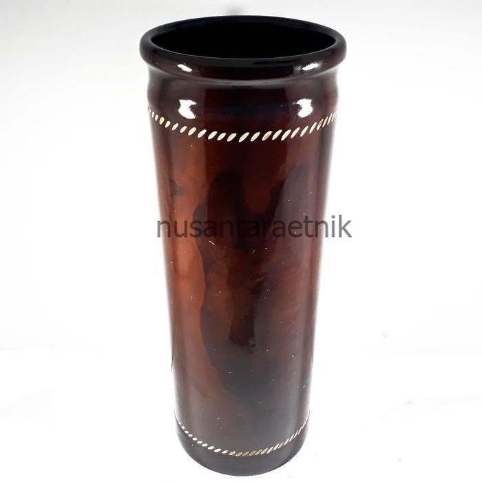 Guci Tempat Payung Ukir Cukit Burung Merak Kayu Jati Ukuran Besar