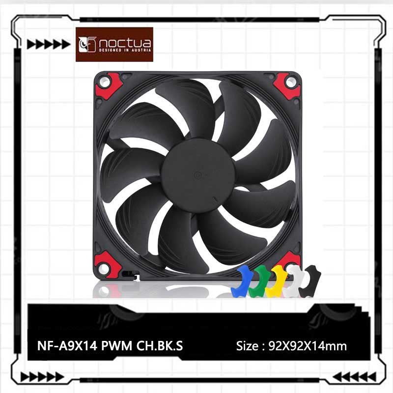 Noctua NF-A9x14 PWM  romax.Black.Swap Ultrathin 92x92x14mm 92mm Radiator Fan For Computer Case CPU C