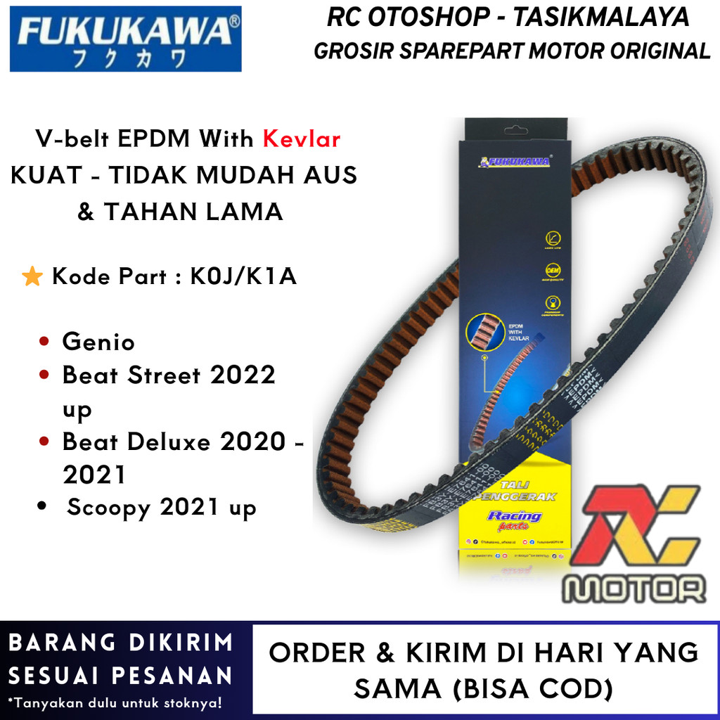 Fukukawa Vanbelt V Belt Genio Beat Deluxe Street Scoopy 2021 up New K0J K1A K2F EPDM Kevlar Racing