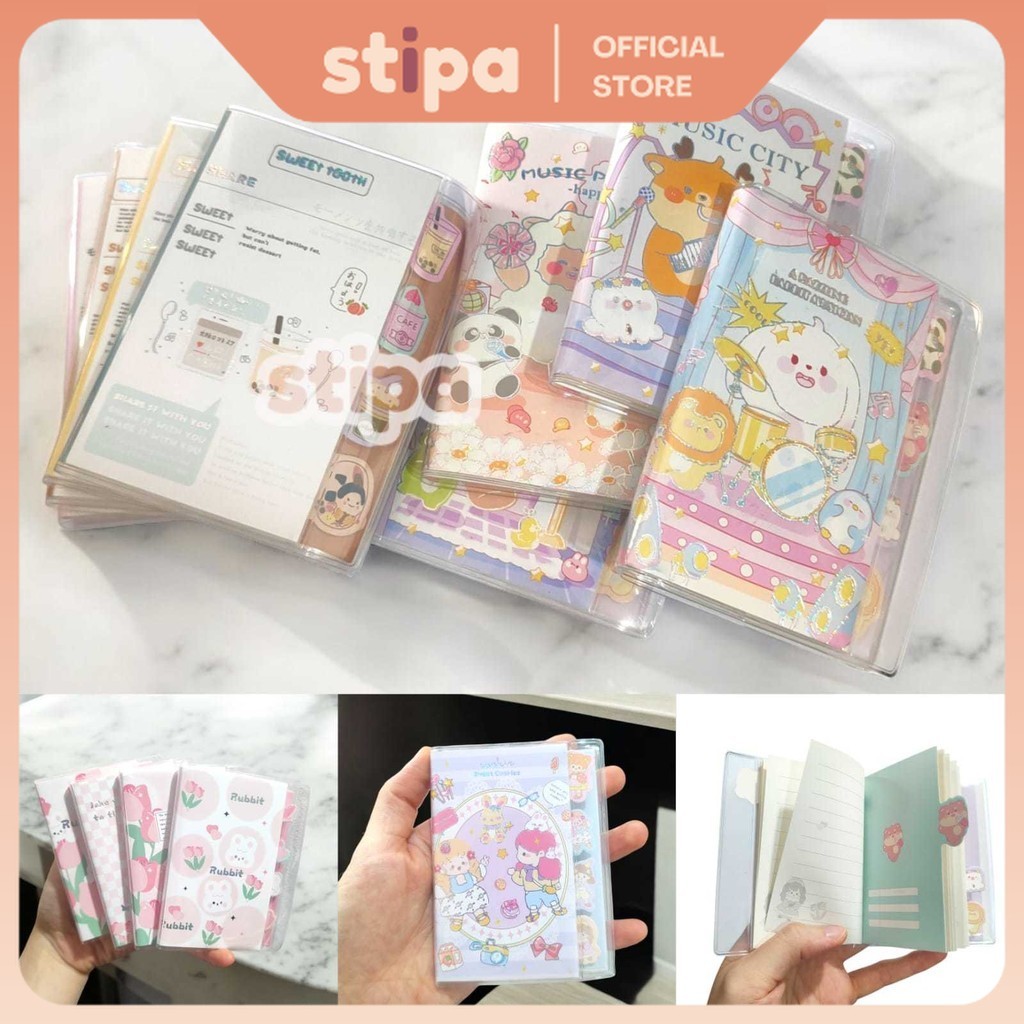 

STIPA Buku Diary Notes Karakter dengan Sampul dan Pembatas A7 ATK Alat Tulis Kantor Sekolah Anak Buku Tulis Mini Note Book Pad