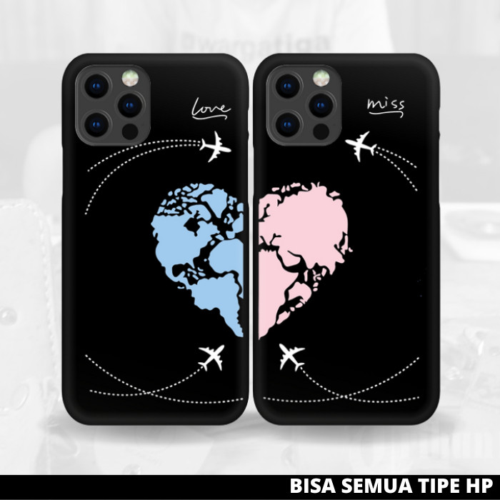 BOSCASING - Premium Casing Case Couple LDR Aesthetic Lucu All Type Iphone Samsung Realme Oppo Vivo X