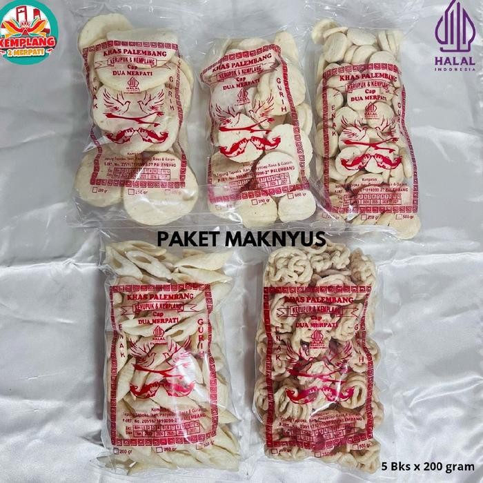 

PAKET MAKNYUS ISI 5 BUNGKUS [PESER,KANCING,MINI,BUNCIS, SANGGUL UDANG] 200 GRAM KERUPUK KEMPLANG KHAS PALEMBANG Terlaris