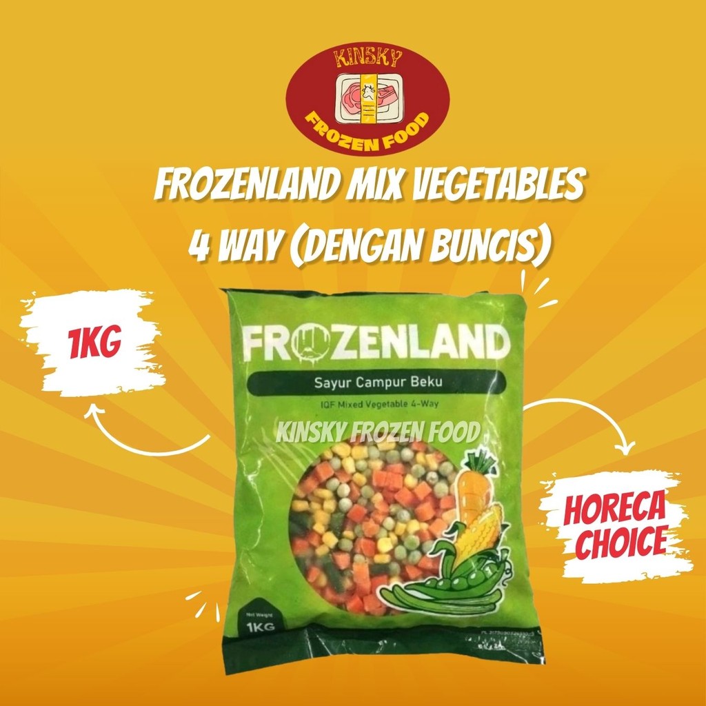 

FROZENLAND MIX VEGETABLES 4 WAY 1KG