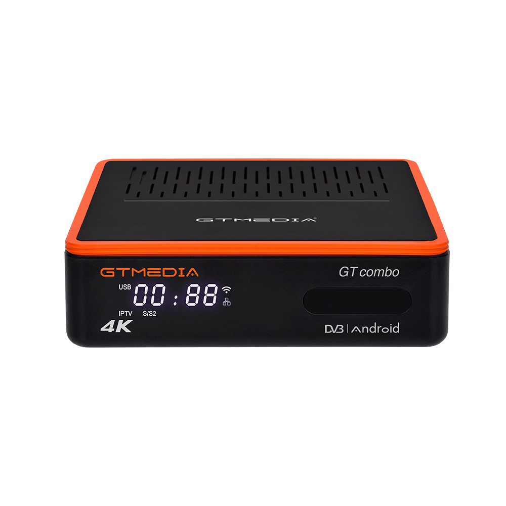 GTMEDIA GT COMBO Satellite Receiver，DVB-S/S2/S2X,DVB+T/T2/C 4K HD Android 9.0 2 +16GB System is GTUI