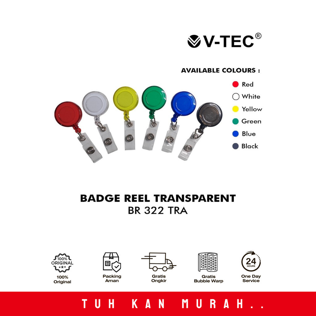 

V-TEC BADGE RAIL-322/BIRU TRANPARANT