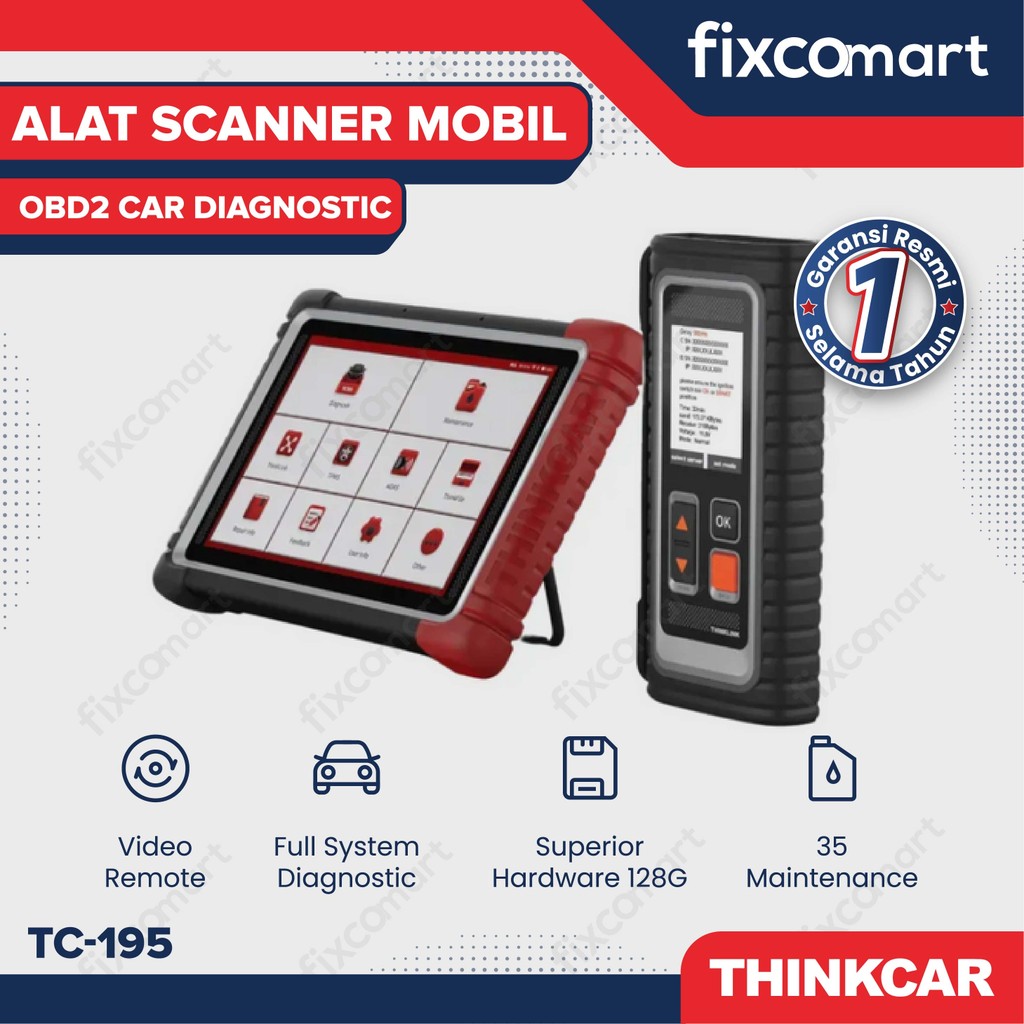ThinkCar 195 Alat Scanner Mobil OBD2 Car Diagnostic - Thinkcar TC-195 Alat Scanner Mobil OBD2  Car D