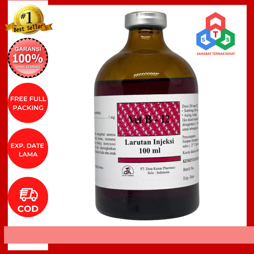 VET B12 100 ML DUTA KAISAR VET B-12 100 ML - Vitamin B12 Injeksi